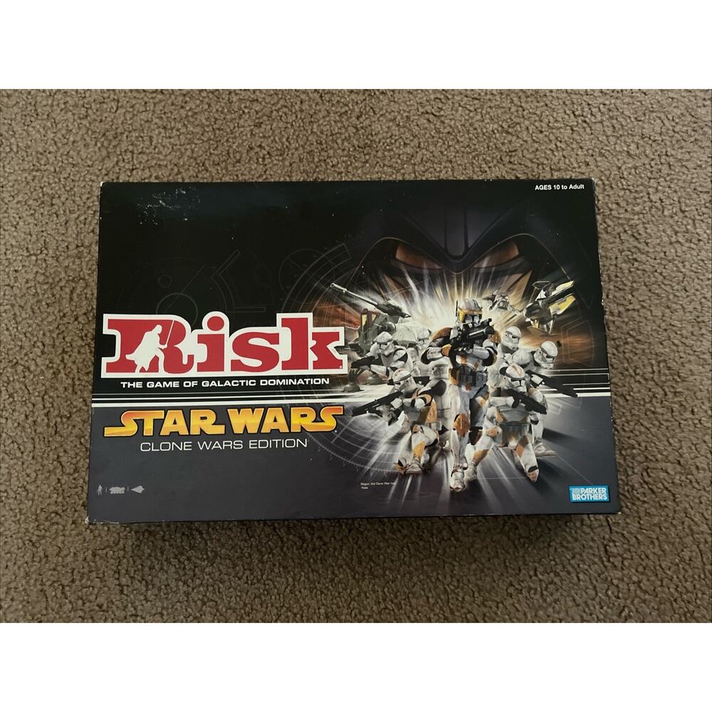 100% Complete RISK STAR WARS CLONE WARS EDITION BOARD GAME 2005 PARKER BROTHERS